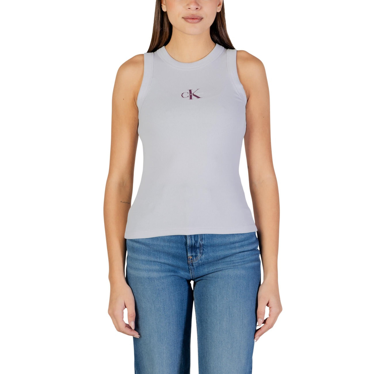 Calvin Klein Jeans Tops Ar Lencītēm Sievietēm