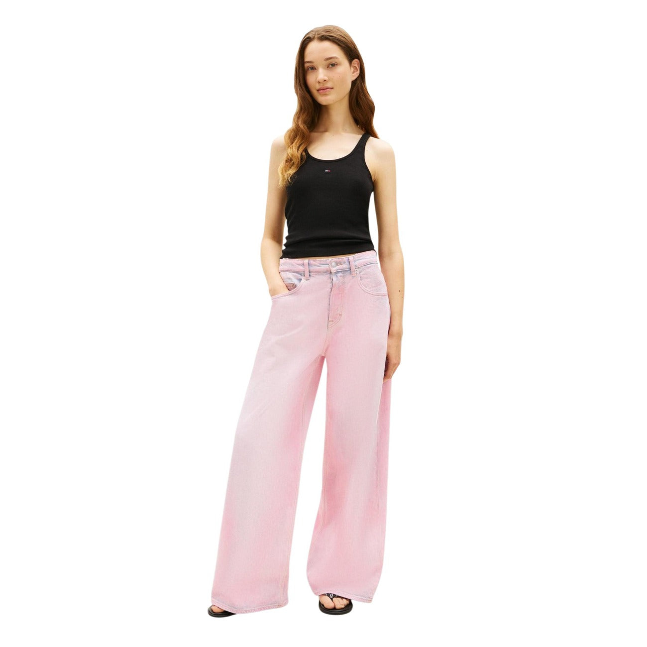 Tommy Hilfiger Jeans Tops Ar Lencītēm Sievietēm