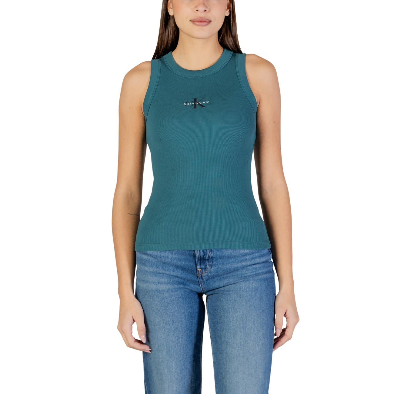 Calvin Klein Jeans Tops Ar Lencītēm Sievietēm