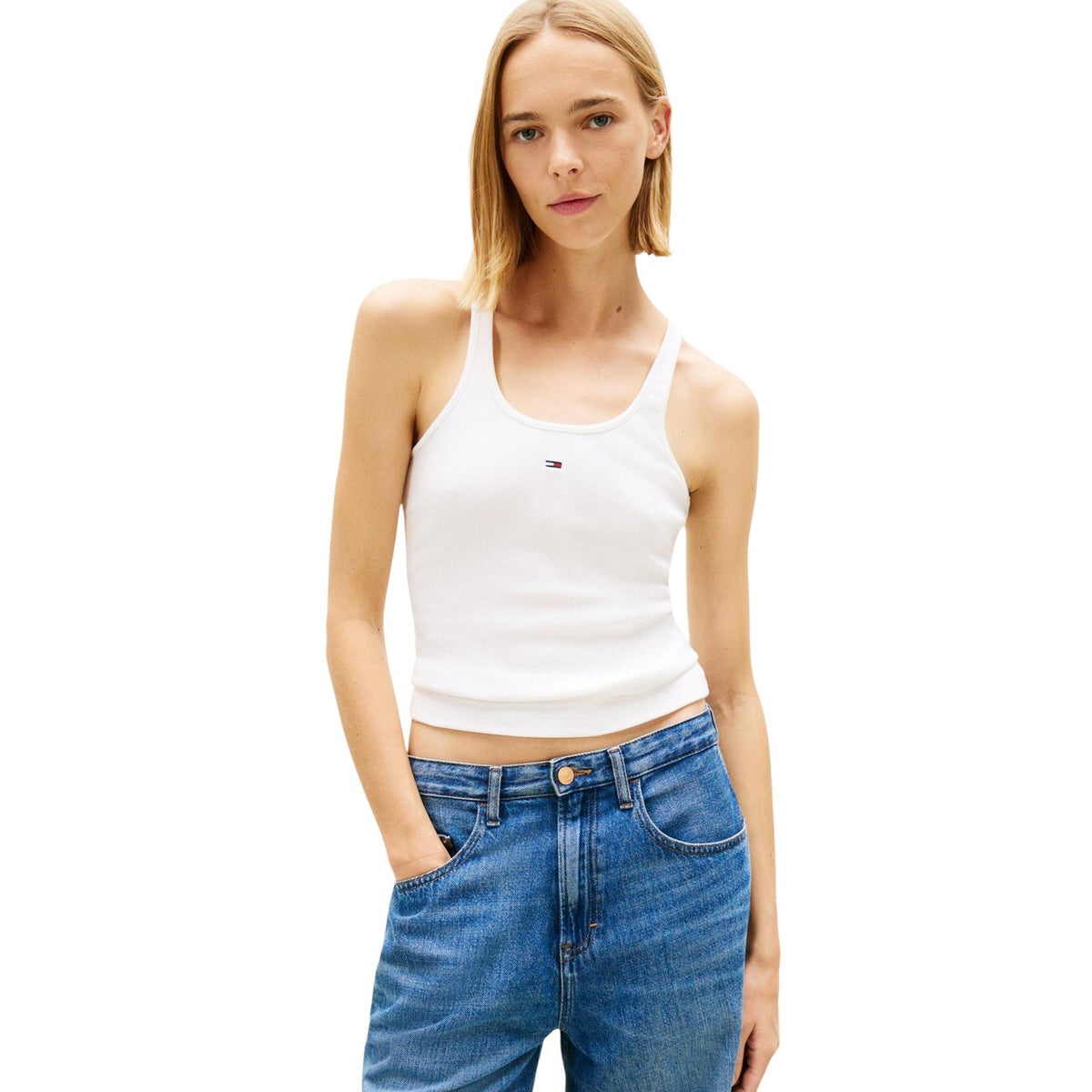 Tommy Hilfiger Jeans Tops Ar Lencītēm Sievietēm