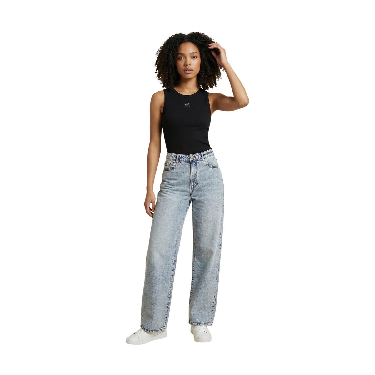 Calvin Klein Jeans Tops Ar Lencītēm Sievietēm