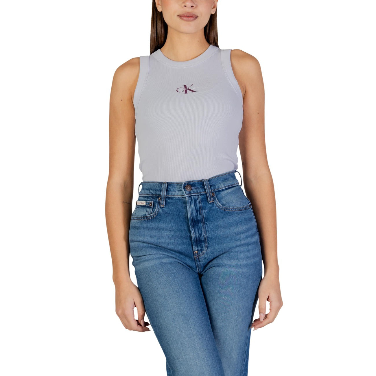Calvin Klein Jeans Tops Ar Lencītēm Sievietēm