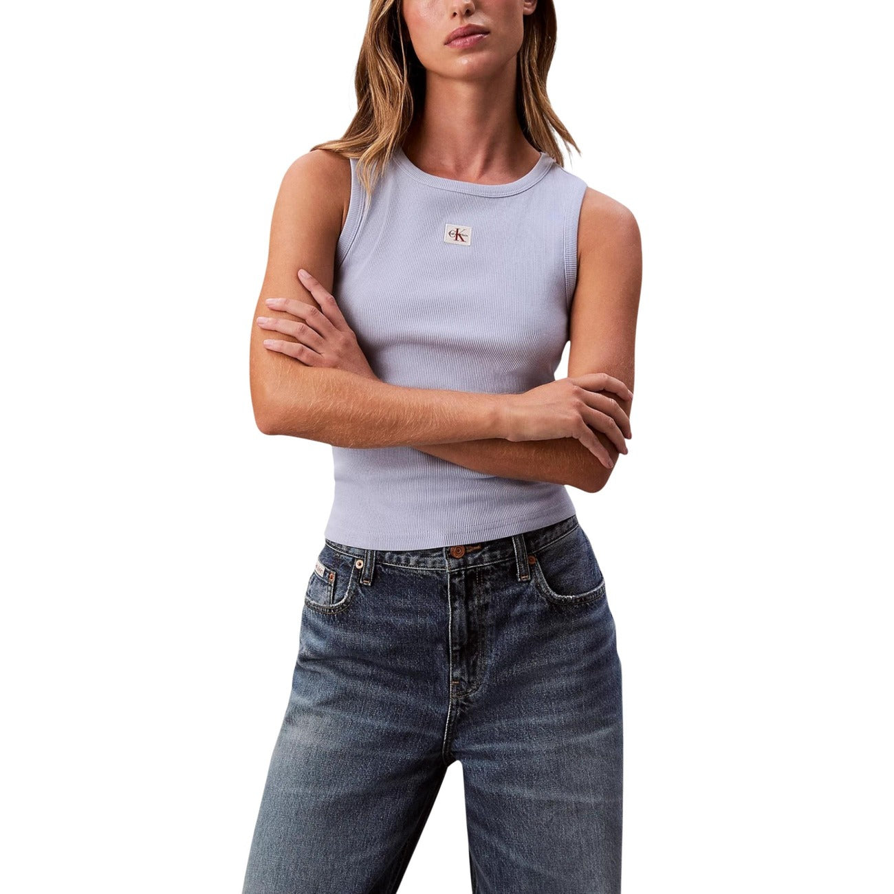 Calvin Klein Jeans Tops Ar Lencītēm Sievietēm