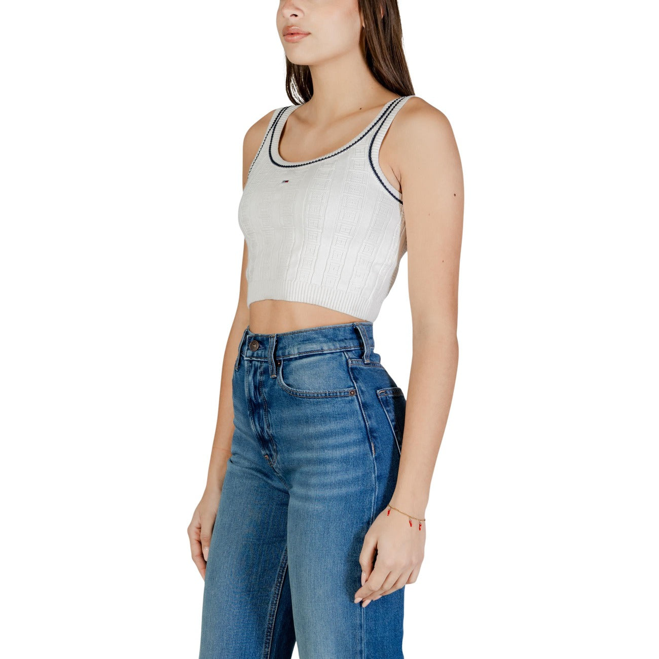 Tommy Hilfiger Jeans Tops Ar Lencītēm Sievietēm