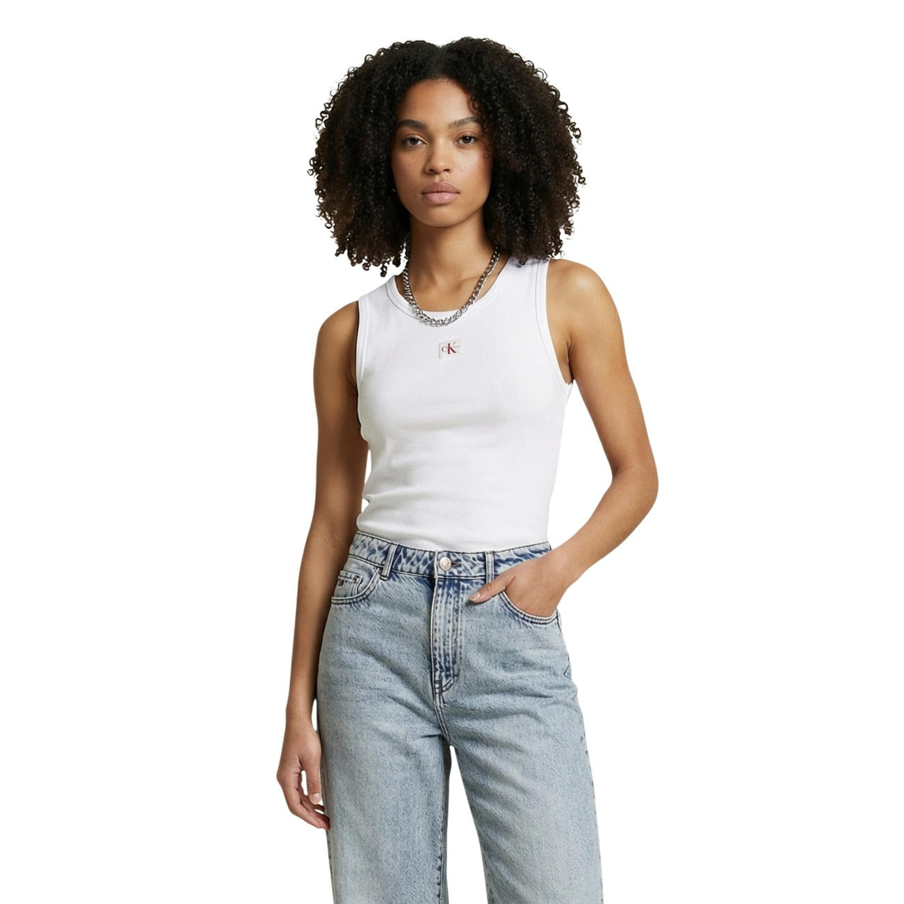 Calvin Klein Jeans Tops Ar Lencītēm Sievietēm