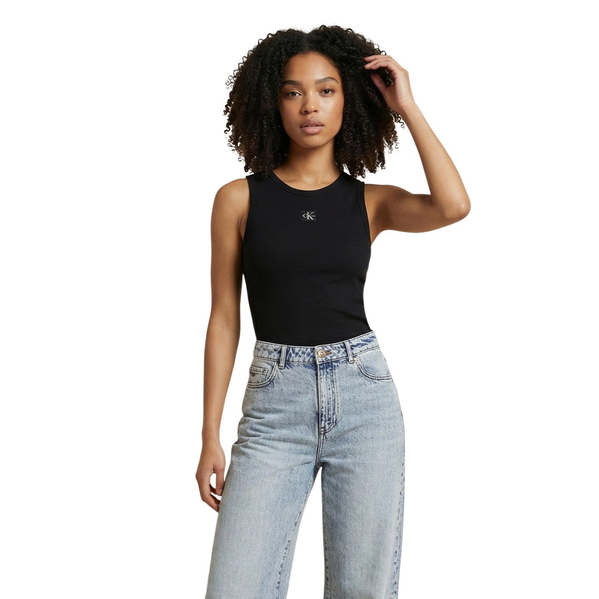 Calvin Klein Jeans Tops Ar Lencītēm Sievietēm