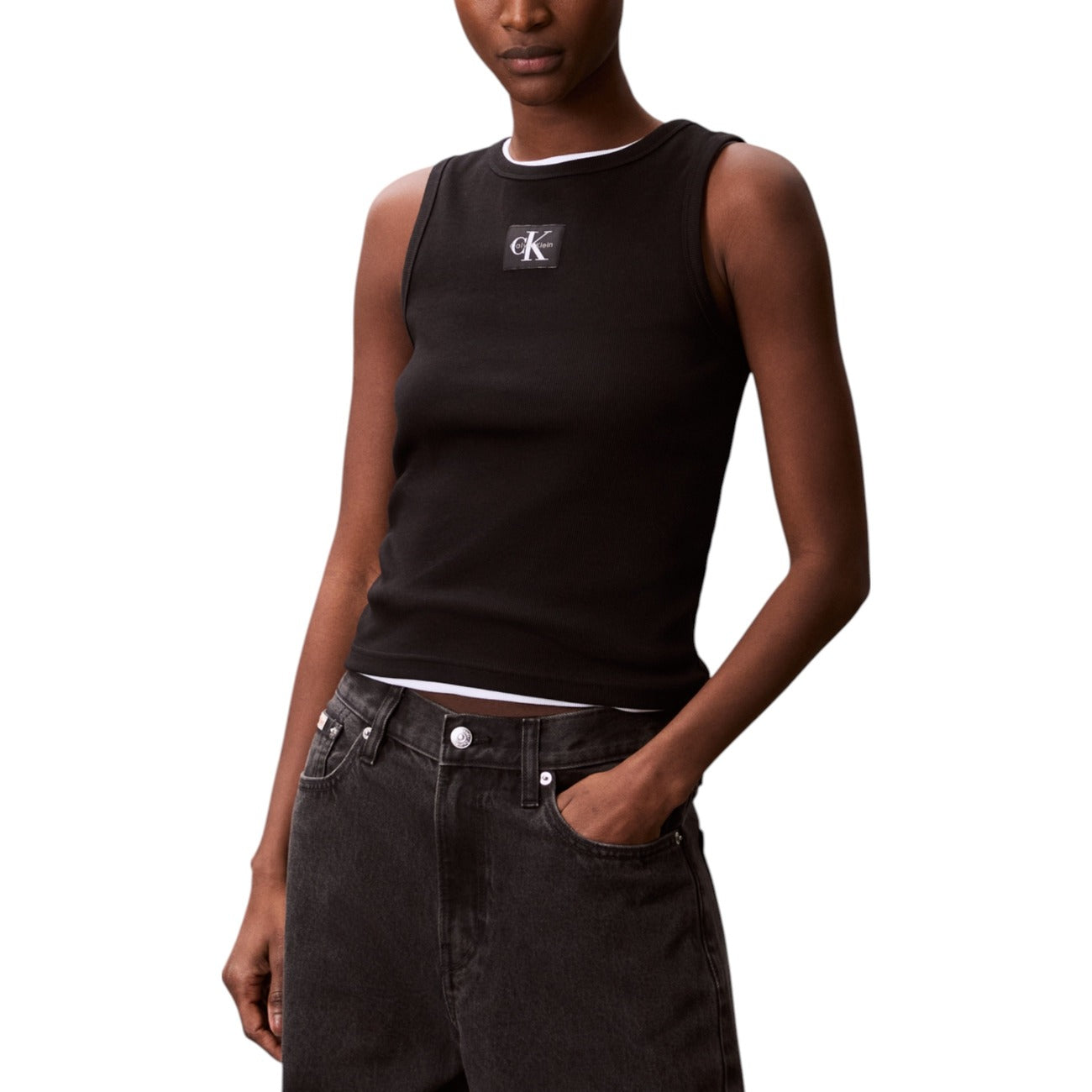 Calvin Klein Jeans Tops Ar Lencītēm Sievietēm