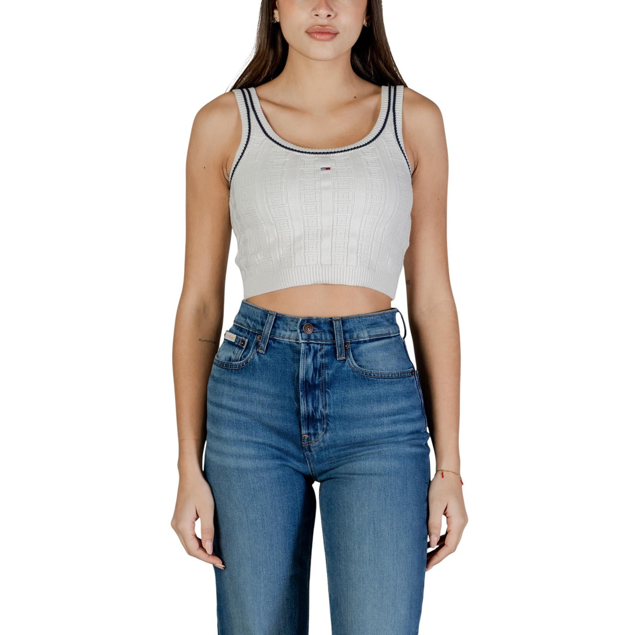 Tommy Hilfiger Jeans Tops Ar Lencītēm Sievietēm
