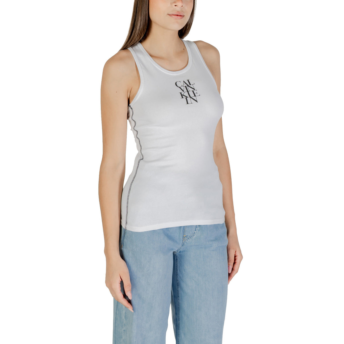 Calvin Klein Jeans Tops Ar Lencītēm Sievietēm